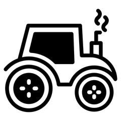 tractor icon on white background