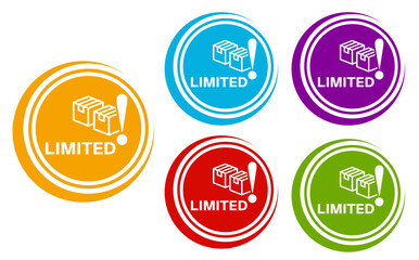 set vector limited icon. product limited template banner design vector illustration