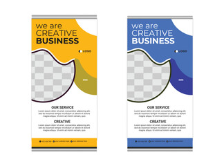 Unique Color Business Roll-up Design and editable. vector file