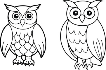 owl bird vector art 