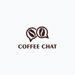 logo icon design abstract talk coffee