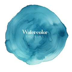 Abstract watercolor hand painted background circle, Green Watercolor Circle