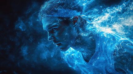 creative Badminton Player background wallpaper 