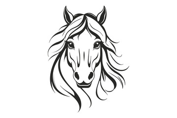 horse head vector mane