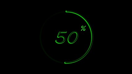 Loading Transfer Download Animation from zero to one hundred percent	