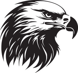 Fototapeta premium Eagle head Logo vector illustration, Mighty Eagle Majestic Freedom Symbol 
