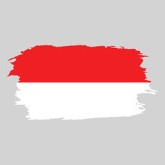 Obraz premium Brush painted national emblem of Indonesia country on white background