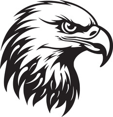 Obraz premium Eagle head Logo vector illustration, Mighty Eagle Majestic Freedom Symbol 