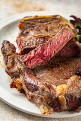 steak grilled meat barbecue juicy beef fresh delicious gourmet food background on the table rustick food top view copy space