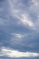 Clouds after rain in the sky as a background