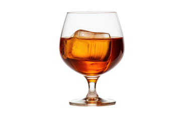 Brandy in a Snifter Glass with Isolated on Transparent Background