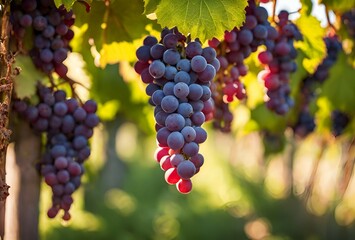 Fototapeta premium bunch of grapes on vine