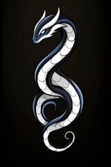 Coiled Dragon Illustration