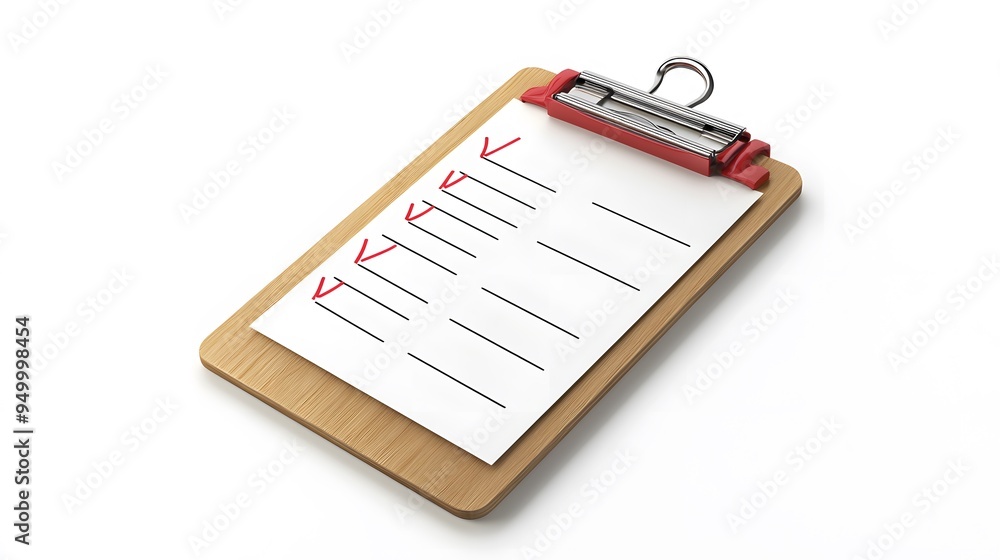 Poster 3d clipboard, checklist symbol. assignment target icon. project task management and effective time p