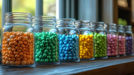 Jar full of variety candy