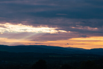 Obraz premium sunset in the mountains