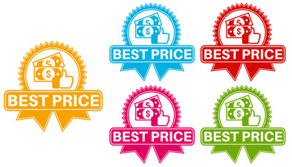 set available icon sign. special price label badge sticker template design vector illustration