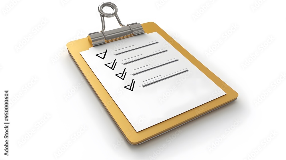 Poster 3d clipboard, checklist symbol. assignment target icon. project task management and effective time p