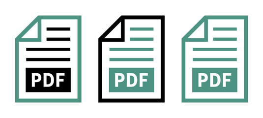 zestaw ikon pliku PDF