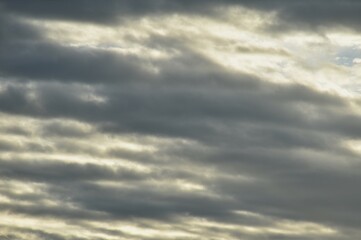 dark rain cloud floating on sky in evening