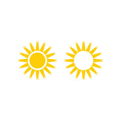 sun flat design icon logo