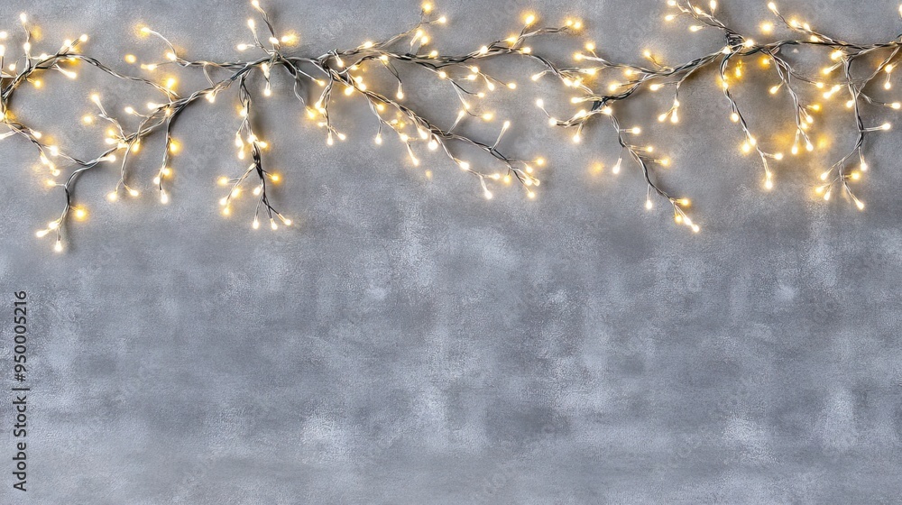 Aufkleber enchanting led branches illuminate a textured backdrop for captivating product displays in artistic 