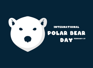 International Polar Bear Day. February 27. Flat design vector. Poster, banner, card, background. © GojinGo