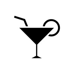 Icon of a glass of drink with a straw and a lime slice.
