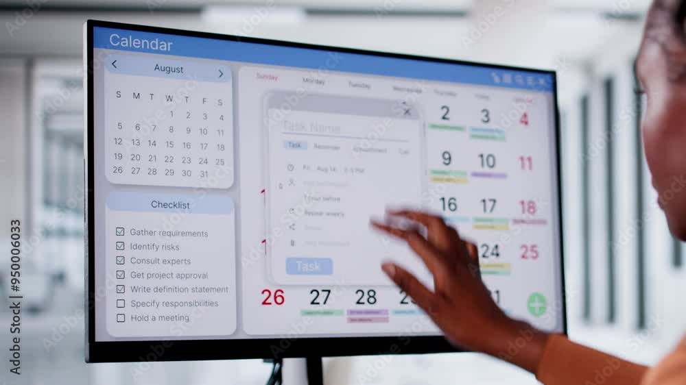 Poster Appointment Schedule Planner And Date Calendar On Desktop Computer