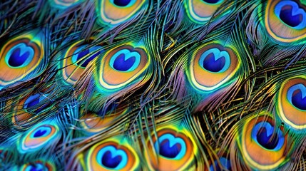 peacock feather closeup wallpaper