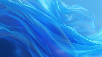 Obraz premium Blue flowing waves, vibrant abstract design, smooth gradients blending deep and light shades, creating a dynamic and inviting backdrop for various applications