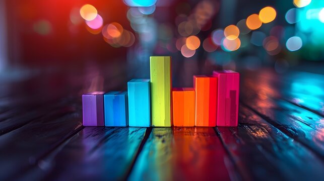 Colorful Bar Charts Depicting Sentiment Analysis of Movie Review Dataset