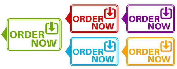 set collections trendy colorful new order icon. checkout symbol purchase labels template design label vector illustration