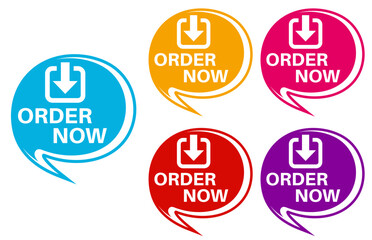 set collections trendy colorful new order icon. checkout symbol purchase labels template design label vector illustration