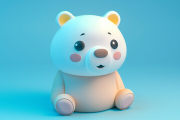 Naklejka premium 3d animal game-style illustration isolated