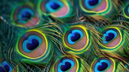 closeup of peacock feather wallpaper