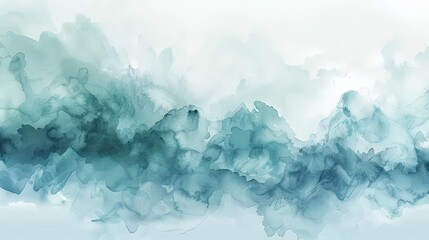 Abstract Watercolor Mountain Landscape