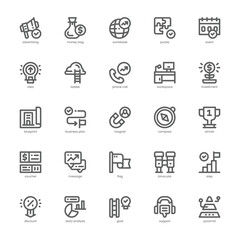 Corporate Strategy icon pack for your website, mobile, presentation, and logo design. Corporate Strategy icon outline design. Vector graphics illustration and editable stroke.