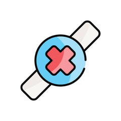 Medical ID Bracelet vector icon