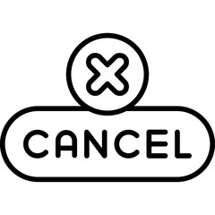 Fototapeta premium Cancel Button Icon