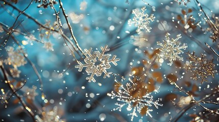 Shiny snowflake wallpaper