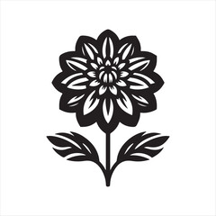 flower vector Silhouette design.