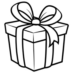 Close-Up of a Festive Gift with Bow – Vector Design