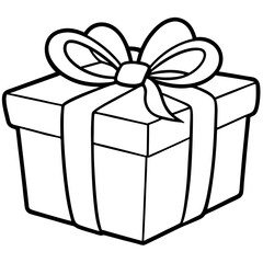 Close-Up of a Festive Gift with Bow – Vector Design