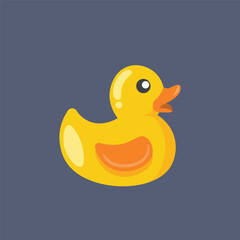 duck rubber in flat vector design.