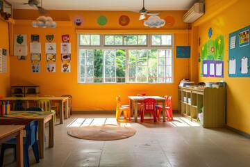 a classroom in a kindergarten