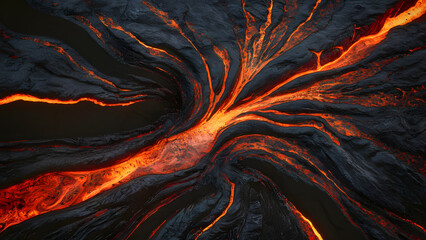 Molten Rivers Mesmerizing Aerial View