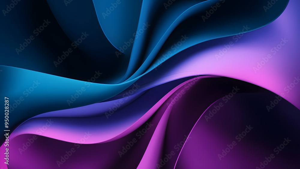 Poster abstract swirl of blues and purples: a captivating abstract image featuring a mesmerizing swirl of d