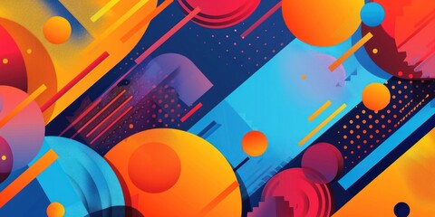 Obraz premium Abstract Geometric Design with Vibrant Colors