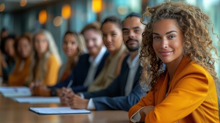 Team of professionals discussing over new business project